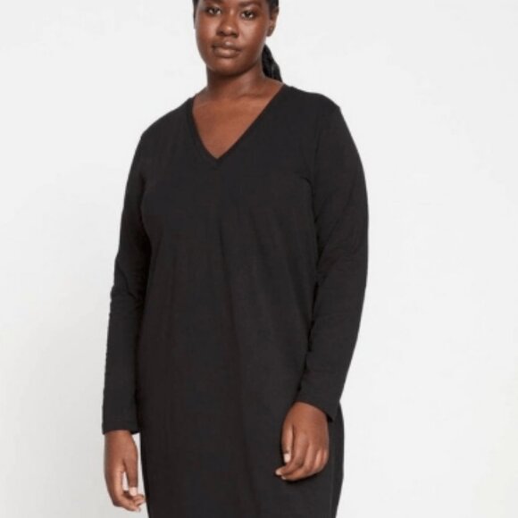 Universal Standard Tesino Long Sleeve Jersey Dress Size L Black - Picture 1 of 4